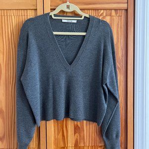 Gray THAKOON V-Neck Sweater